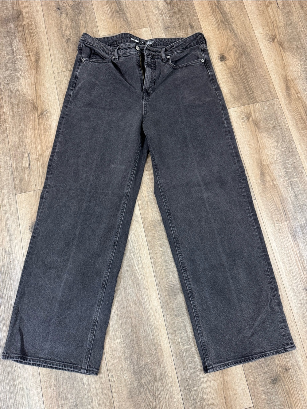 Old Navy Sky High Wide Leg Jeans — Washed Black